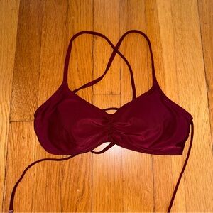 Aerie Burgundy Bikini Top